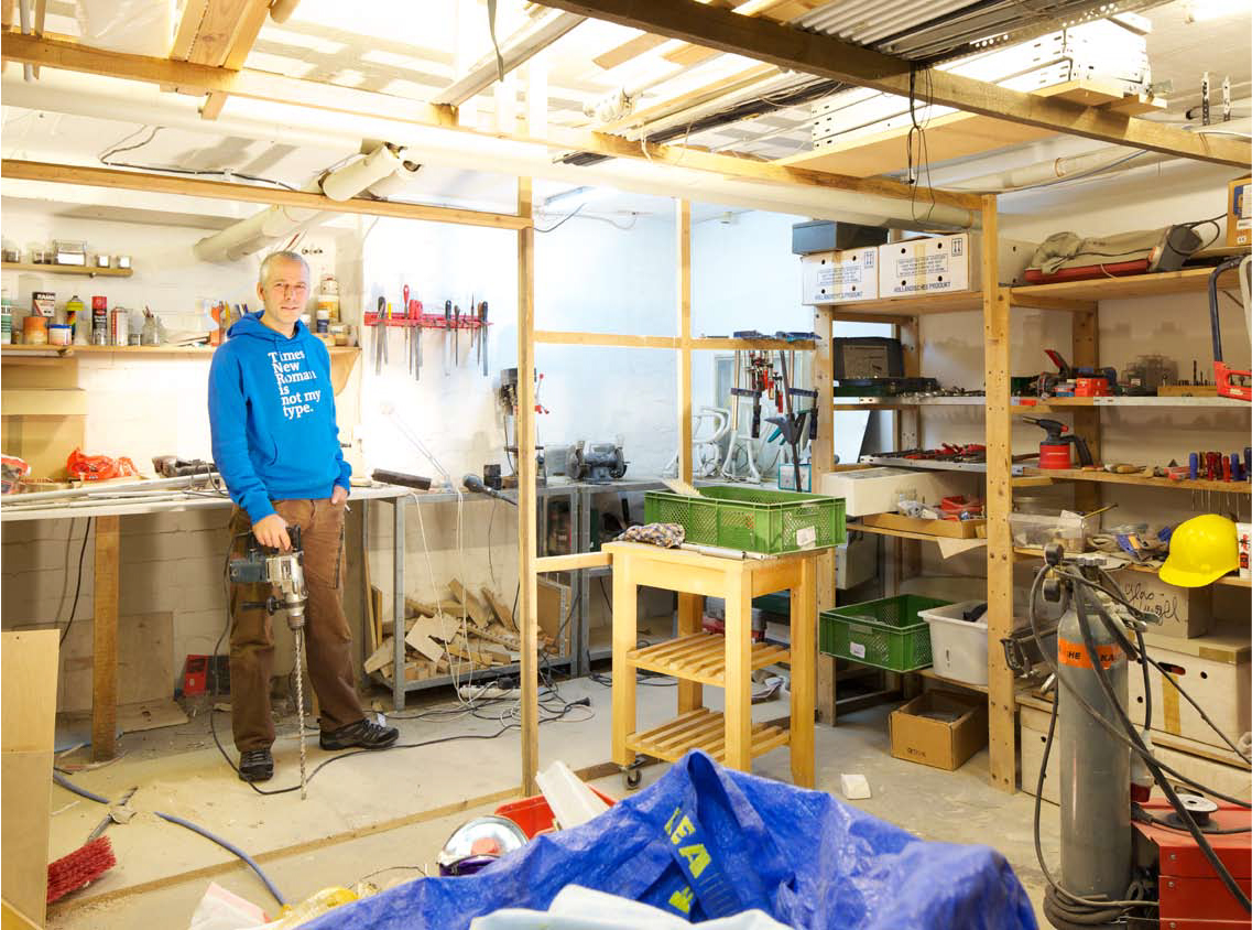 Luc(as) in his workshop